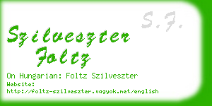 szilveszter foltz business card
